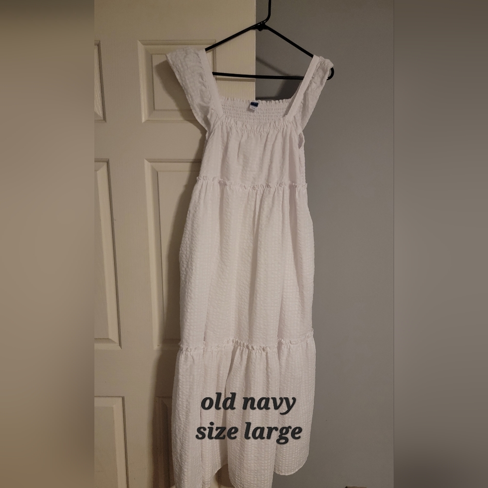 Old Navy White Maternity Dress